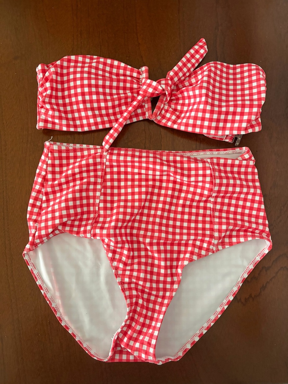 Gingham Two-Piece Swim Set